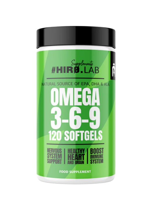 HIROLAB Omega 3-6-9 120 Softgels – Heart, Brain & Joint Support